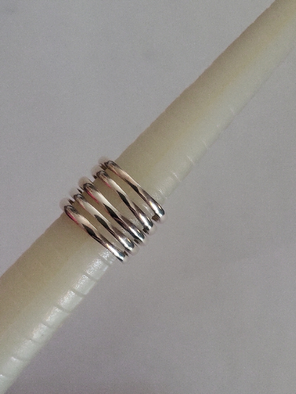 Solid Sterling Silver, 925, 5 Stack Rings Set - Picture 8 of 8